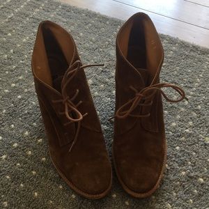 Ralph Lauren Brown Suede Booties